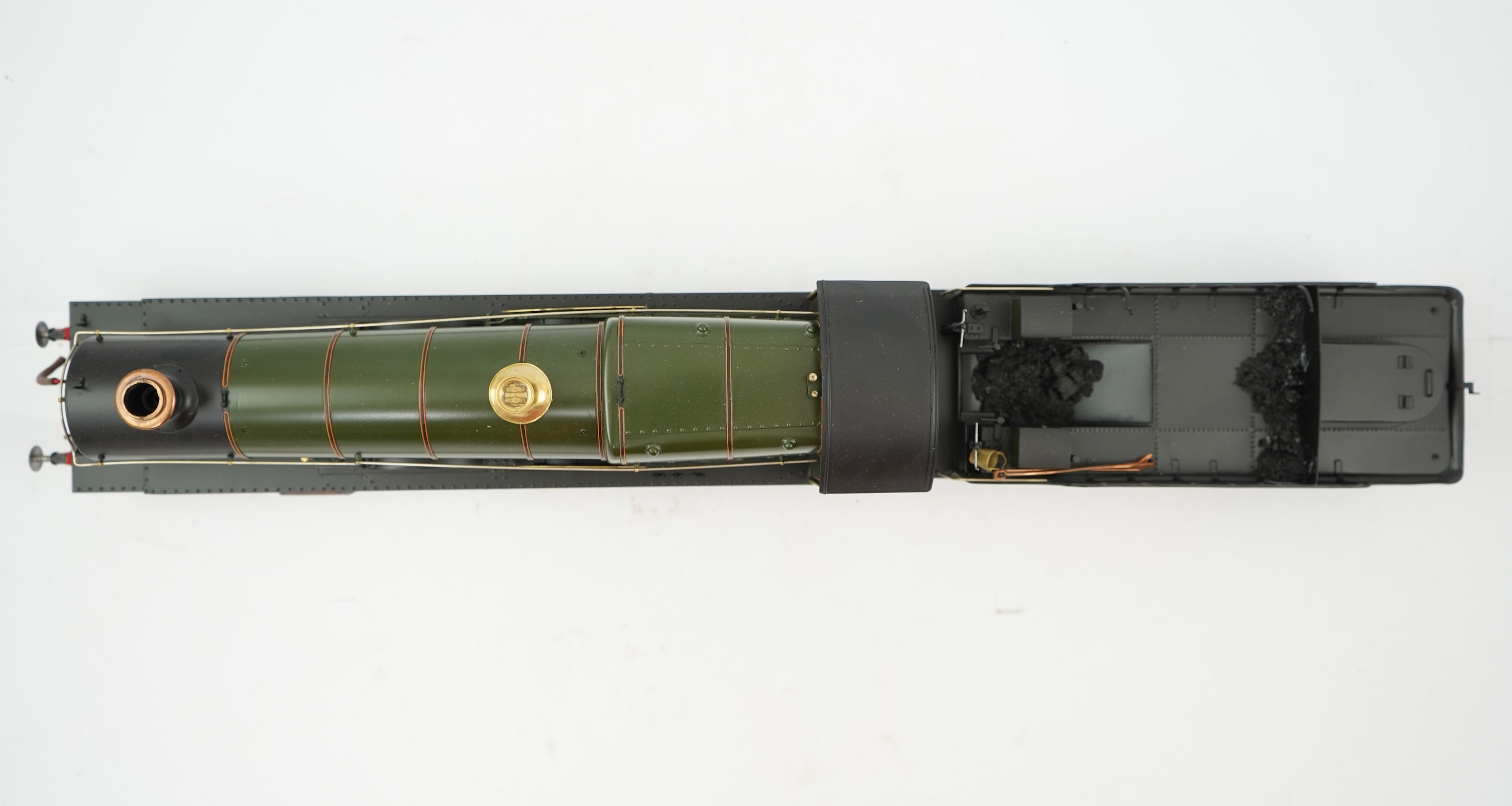 A Gauge One model of GWR Star Class prototype, North Star 40, 4-4-2 tender locomotive, constructed, painted and lined to a very high standard, with a high level of detail, unpowered and with cab interior unpainted.